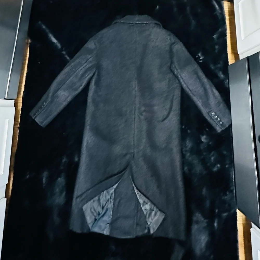 KARL LAGERFELD Black Long Double Breasted Coat